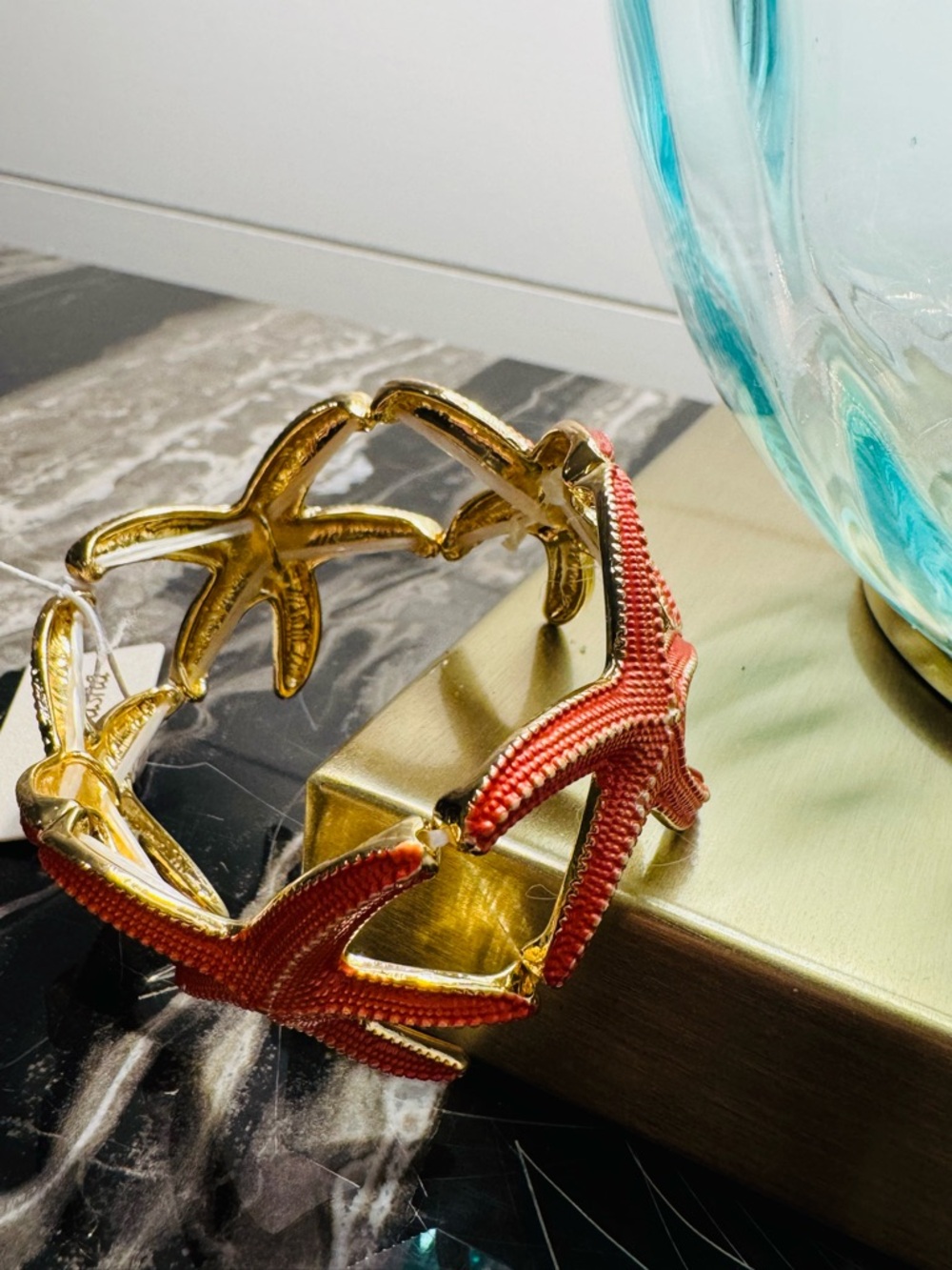NWT Gold and Coral Starfish Bracelet